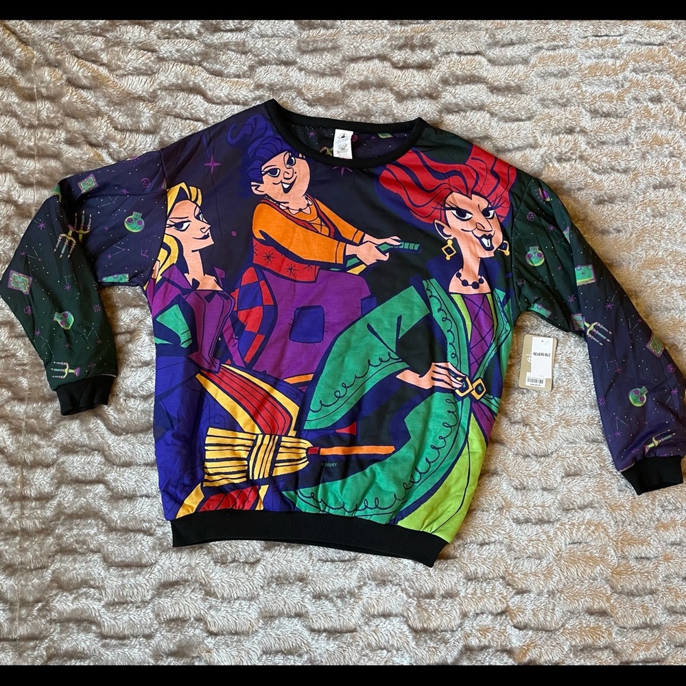 Disney Hocus Pocus Reversible Long Sleeve Shirt Medium